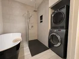 Bathroom vanity and fixtures — Cozy Heritage 2BR with Lush Private Garden Patio