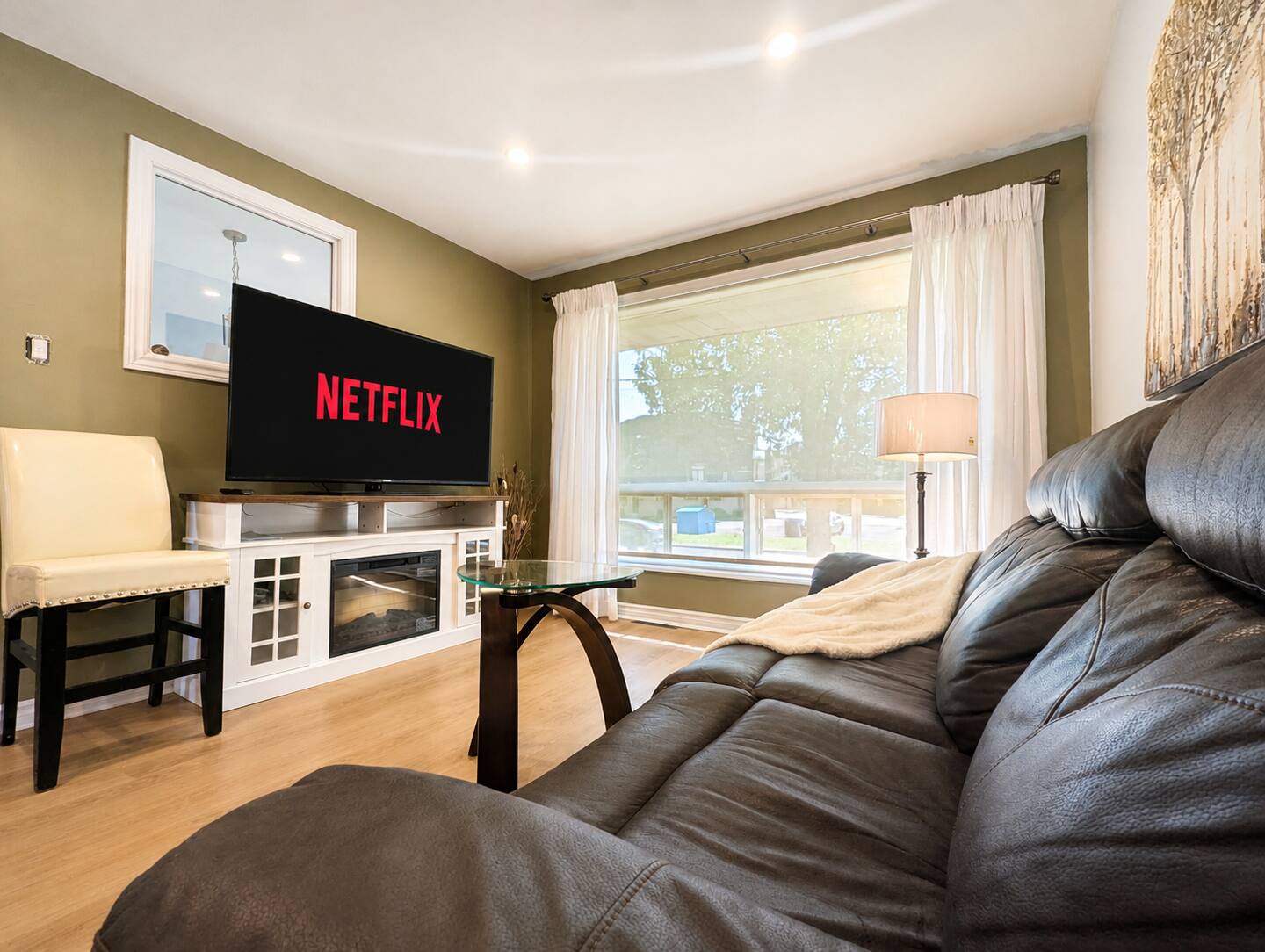 Living room — Spacious 3BR Home with Private Backyard