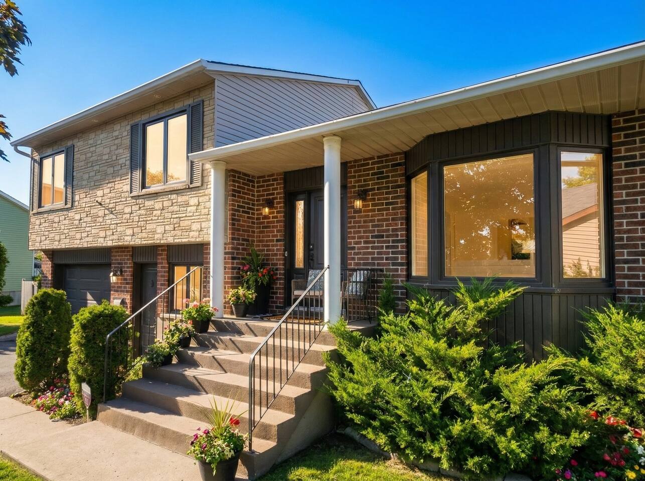 Home exterior and entrance steps — Stylish Getaway 3BR with Heated Pool